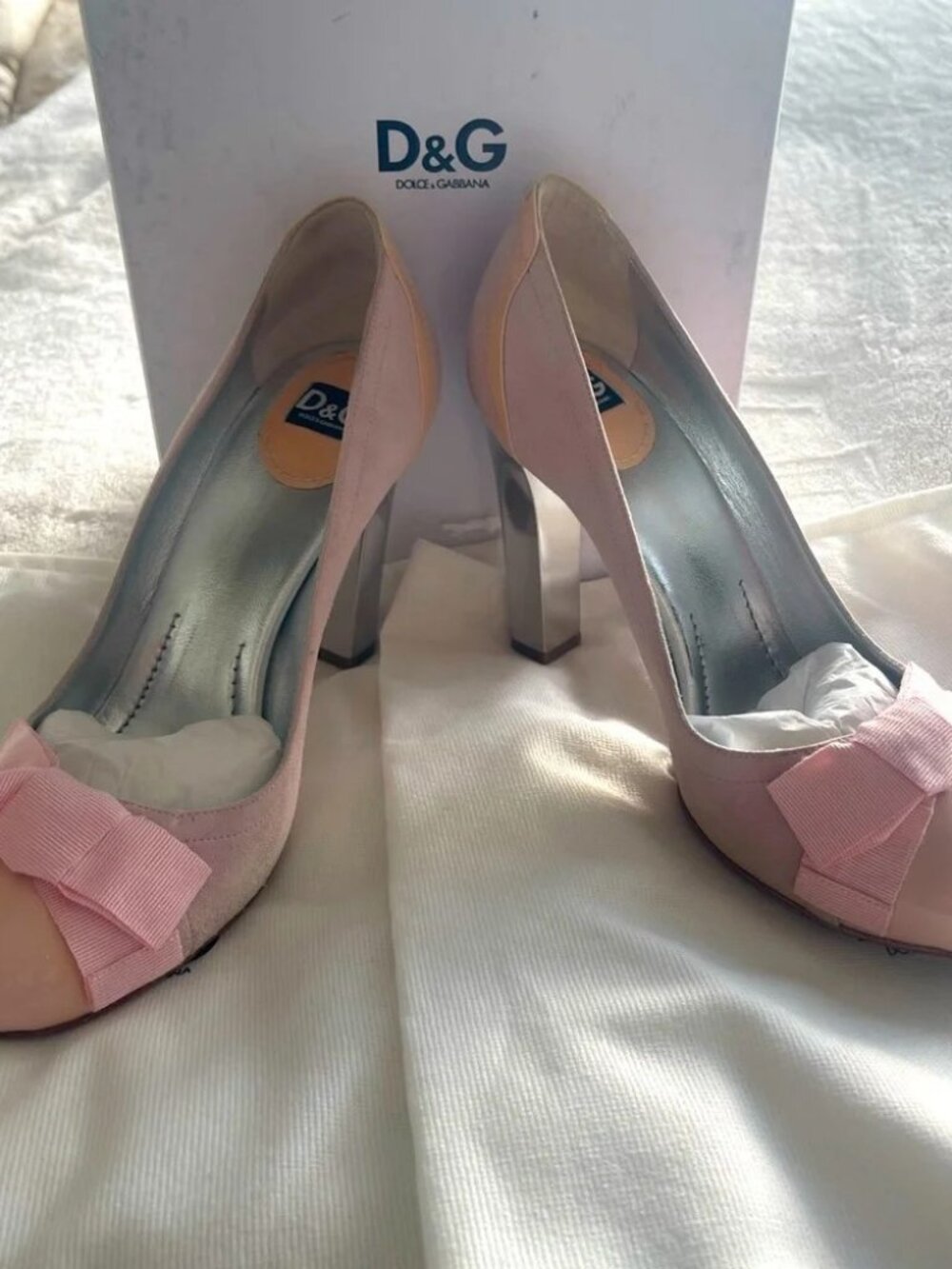 Dolce Gabbana Cap Toe Pumps Pink suede - Picture 3 of 10